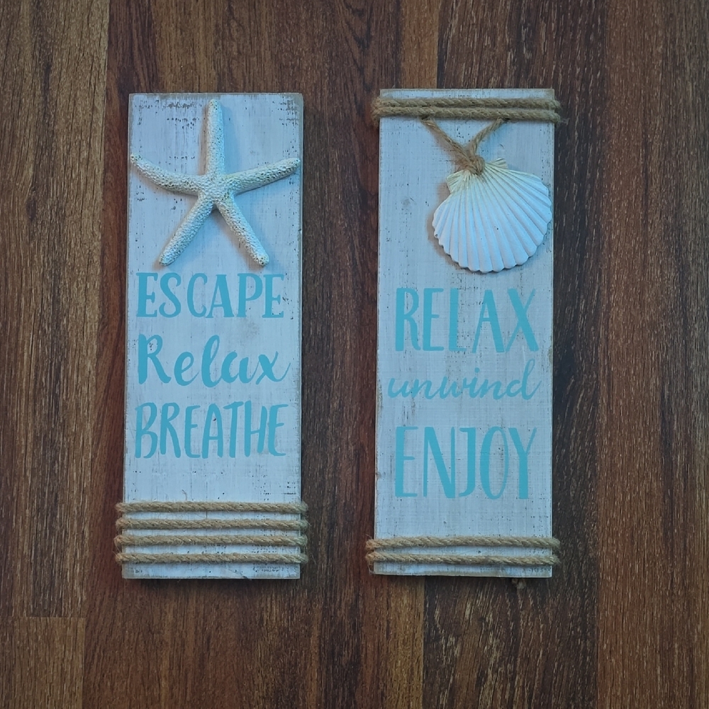 Coastal Wall Decor with Starfish and Shell